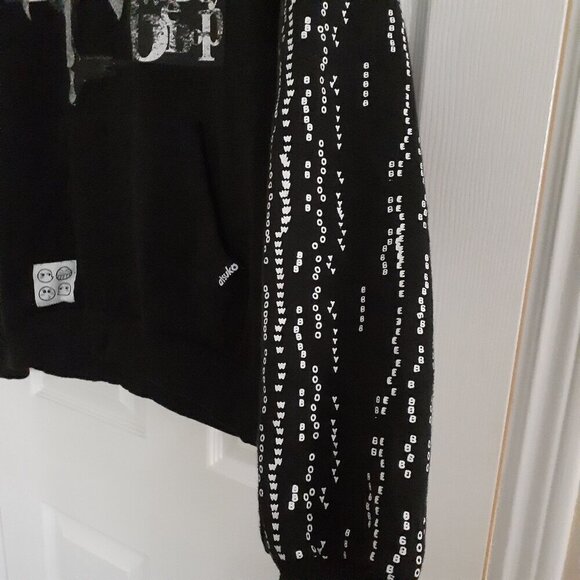 Atsuko Unisex Women's Size XS Cowboy Bebop 90's Anime Black White Hooded Sweater - Picture 5 of 13